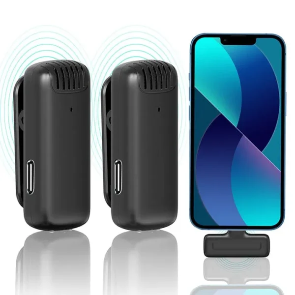 Ulanzi J12 Dual Mic – Noise Cancelling Wireless Microphone for Android & iPhone - Image 2