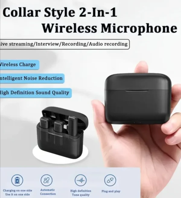 Ulanzi J12 Dual Mic – Noise Cancelling Wireless Microphone for Android & iPhone - Image 4