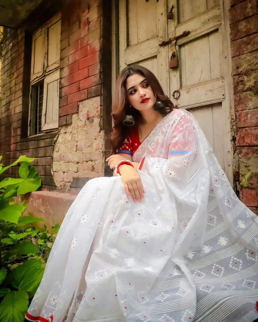 পিঙ্ক সিল্ক-কটন ফিউশন টাঙ্গাইল শাড়ি - Image 2