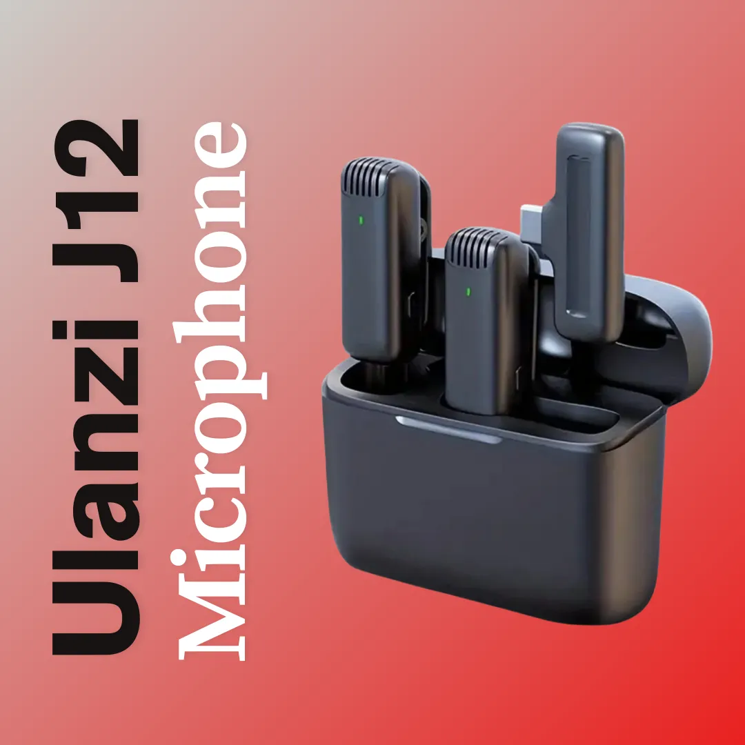 Ulanzi J12 Dual Mic – Noise Cancelling Wireless Microphone for Android & iPhone